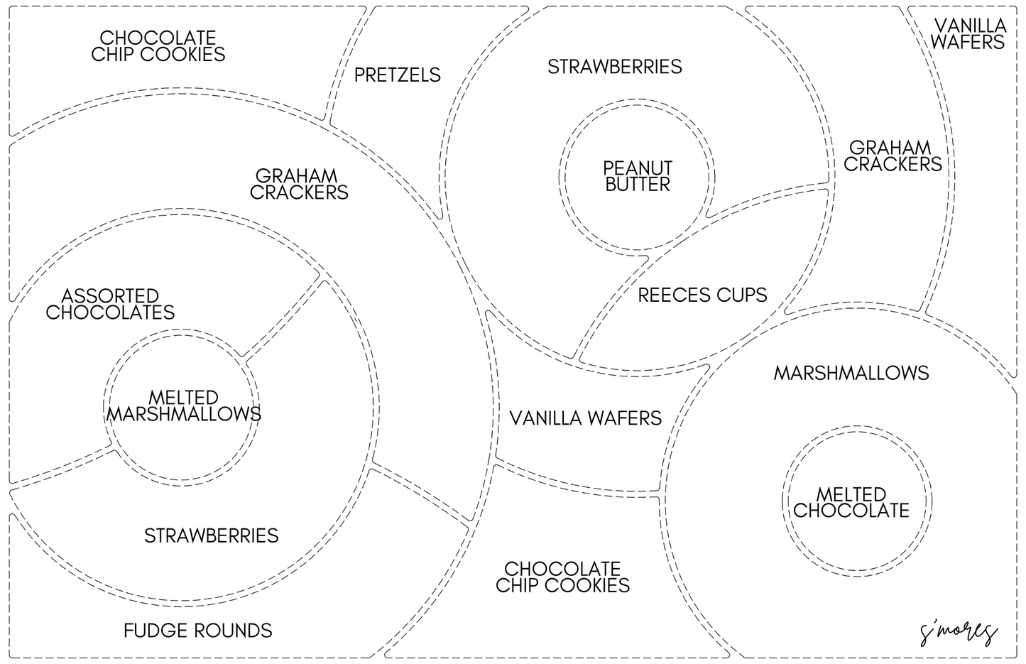 Acrylic Tray CHARCUTERIE MAP insert set of 10