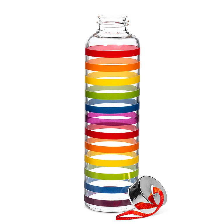 Colour Stripe Btl w/Cap-9"H(18oz)-2429