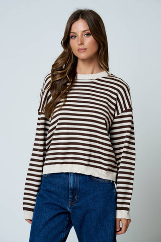 Candace Stripe Button Back