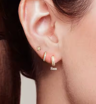 Pavé Huggie Hoop earrings