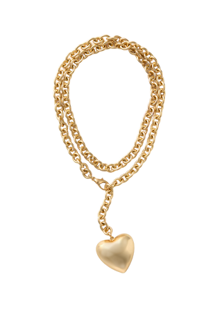 Amoura- The Heart Pendant or belt- All metal Necklace
