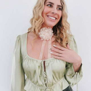 Flower Fantasy Tie Choker Necklace Wholesale
