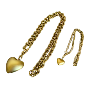 Amoura- The Heart Pendant or belt- All metal Necklace