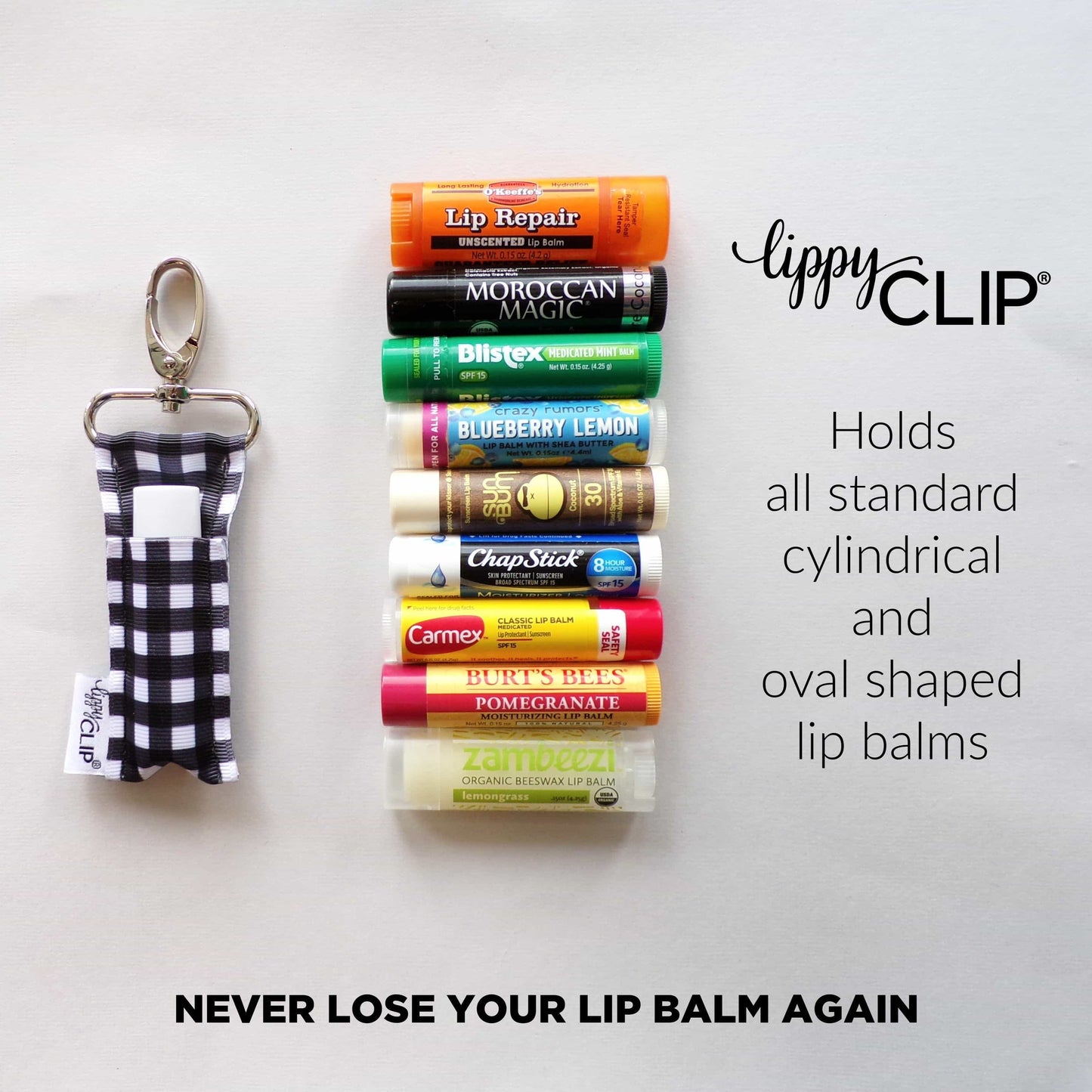 Baseball Mom LippyClip® Lip Balm Holder for Chapstick