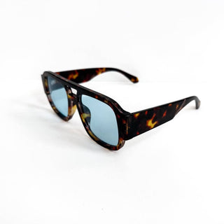 Ellen Retro Square Pilot Sunglasses
