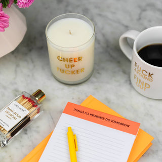 Things I'll Probably Do Tomorrow - Lined Notepad - Perforated Sheets - Neon Orange