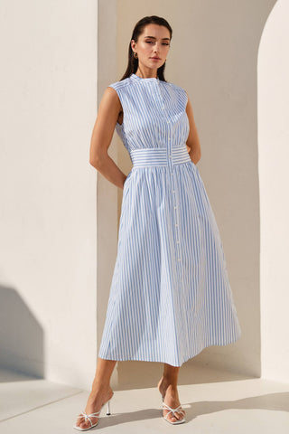 Pricilla Striped Button Down Dress