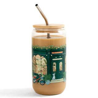 Bookworm Bookstore Glass Can