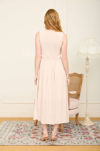Basque Waist Midi Dress