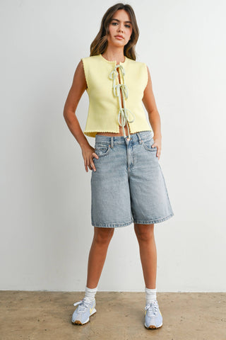 Scalloped-Hem Vest