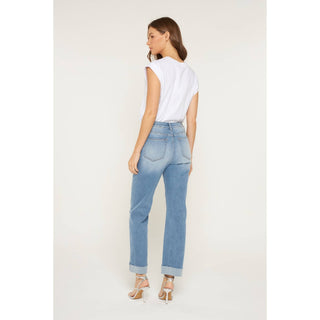 Cuffed Hem Straight Jean