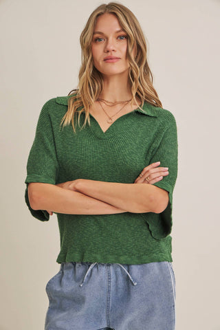 SLUB RIB DOLMAN SWEATER