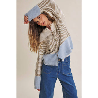 MORNING CHAI COLORBLOCK CARDIGAN