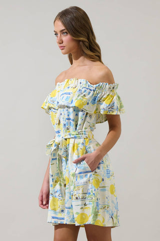 Amalfi Coast Ruffle Mini Dress
