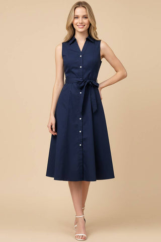 Mocha Latte Belted Dress