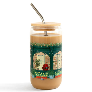 Bookworm Bookstore Glass Can