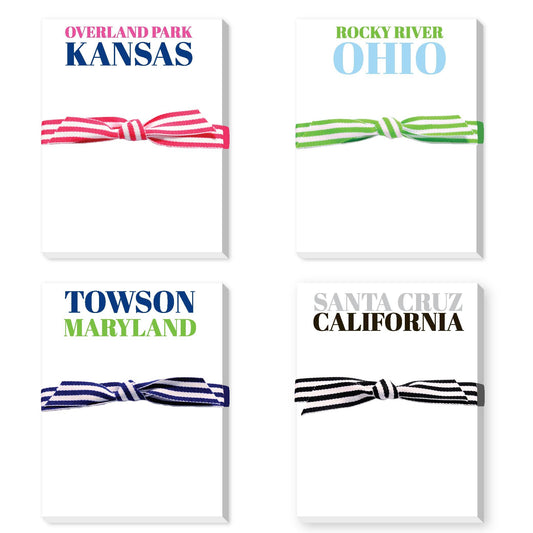 CITY AND STATE MINI NOTEPAD