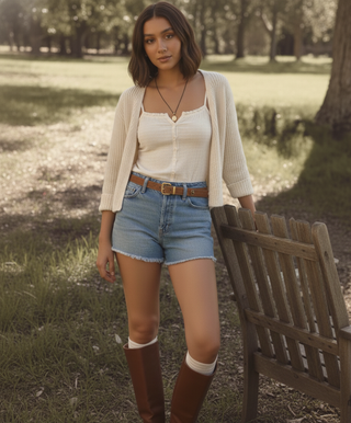 Suede Gemstone Belt