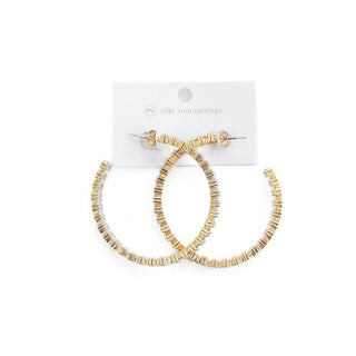 Bold and Beautiful Diamond Hoop Earrings - WATERPROOF