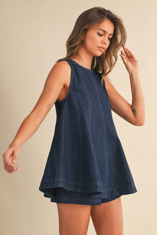 Denim Trapeze Set