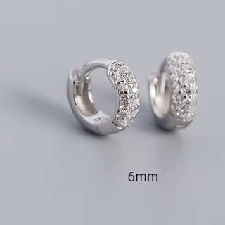 Pavé Huggie Hoop earrings