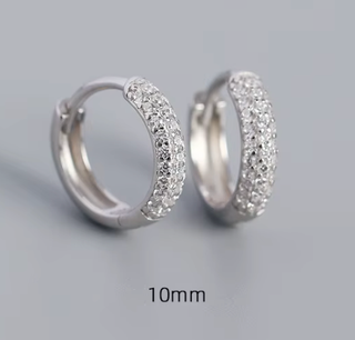 Pavé Huggie Hoop earrings