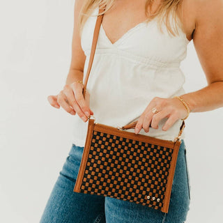Veda Woven Crossbody and Clutch Bag