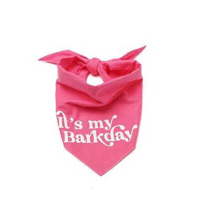 Barkday Pink Birthday Dog Bandana