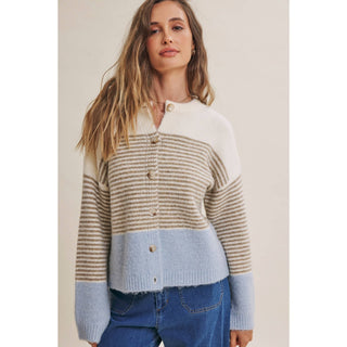 MORNING CHAI COLORBLOCK CARDIGAN