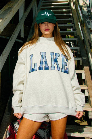 LAKE & MOUNTAIN Mock Neck Sweatshirt
