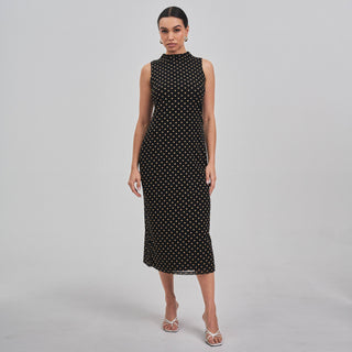 NYC Girl Polka dot mesh dress
