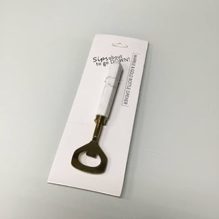 Golden Bottle Opener w/ White Marble Handle