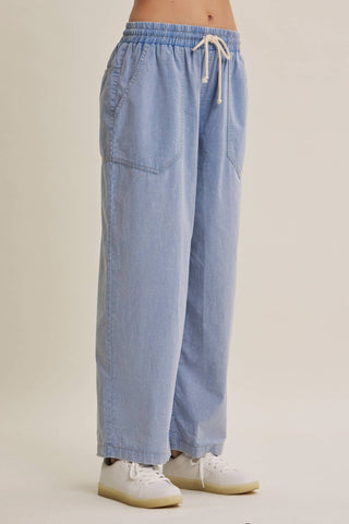 MINERAL-WASHED PANTS