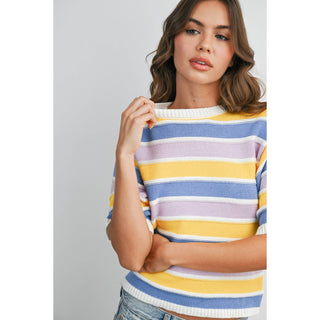 Spring Pastels Striped Knit