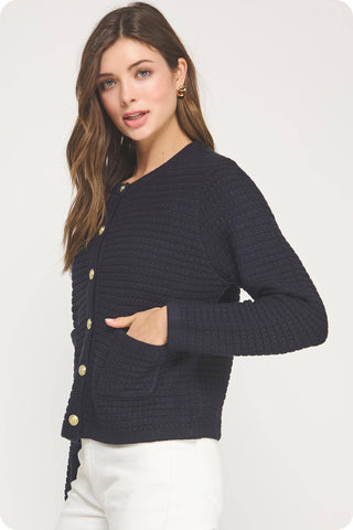 The Diana Textured Knit Cardigan