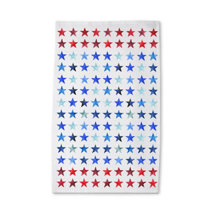 Red & Blue Stars Patriotic Fourth of July Summer Tea Towel