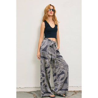 Monochrome Motion Looped Belt Pants