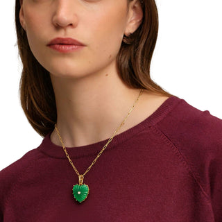 Let Your Heart Lead- Gemstone Pendant Necklace- Heart Center