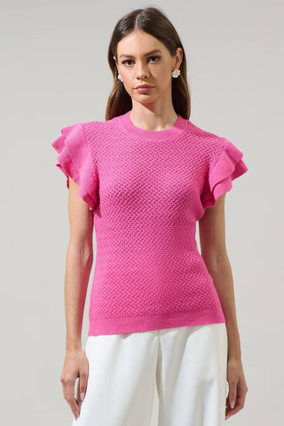 Rose Ruffle Top