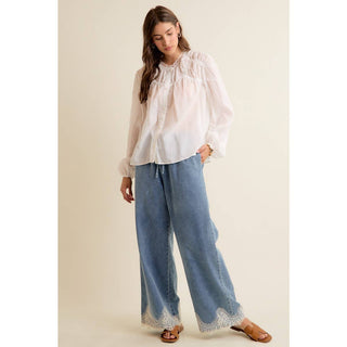 Lacey Thoughts Wide Denim Pant