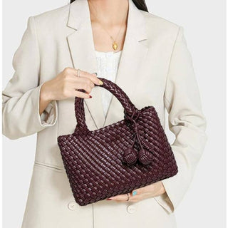 Daya Mini Woven Tote Bag w/ Bag Charm