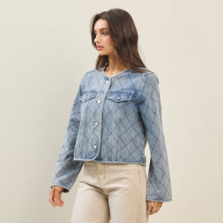 Spring Fling Denin Quilted Jacket