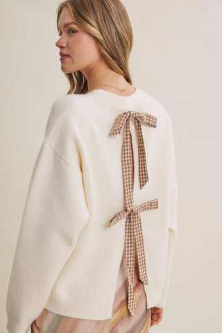 AUTUMN PICNIC BOW SWEATER