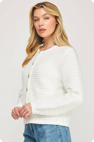 The Diana Textured Knit Cardigan