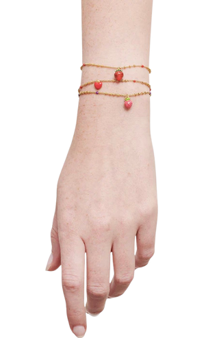 Spring Picnic Bracelet- enamel charms