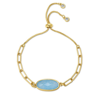 Oval Stone Pulley Bracelet