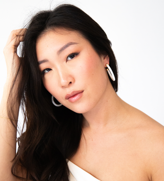 White Hoop Earrings