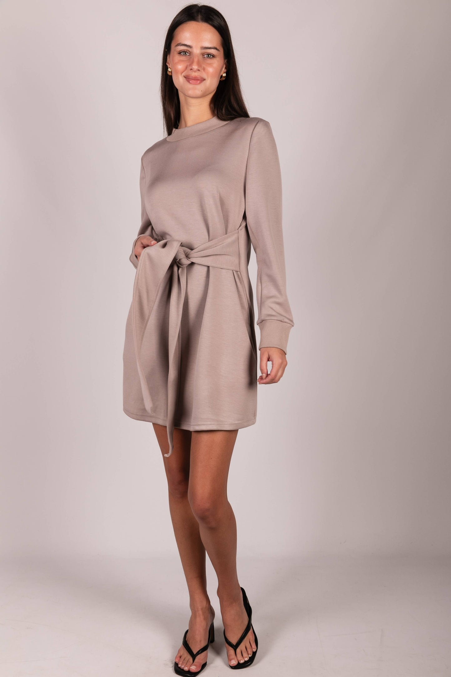 Creme Lounge McKinley Belted Dress