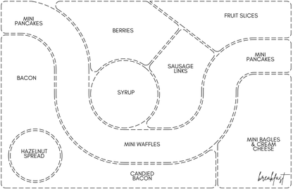 Acrylic Tray CHARCUTERIE MAP insert set of 10