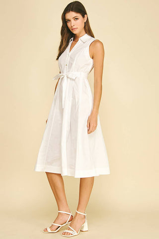 Mocha Latte Belted Dress